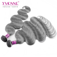 Nouvelle Arrivée Brésilienne Gris Cheveux Humains Weave